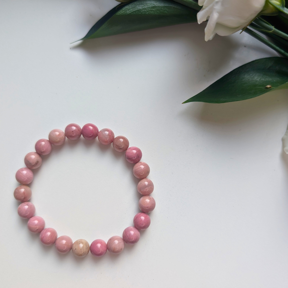 Bracelet Boules 8mm - Rhodonite Australienne auto draft