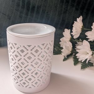 Brûleur de fondants parfumés – Classique Blanc Mat