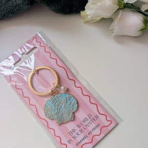 Porte-clés Coquillage Bleu